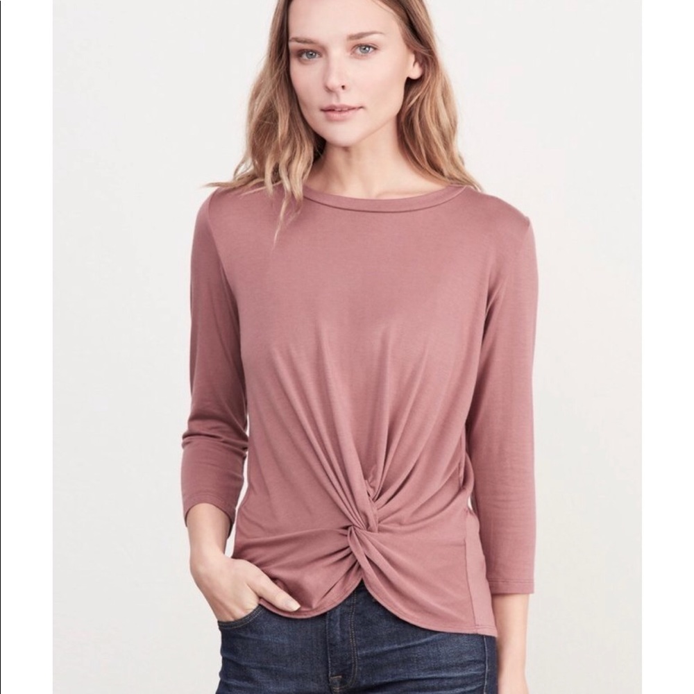 3/4 sleeve knotted modal Amour Vert top